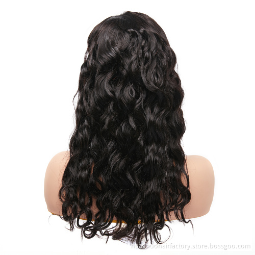 Wholesale Pre Plucked Hairline Human Hair 4*4 Transparent Natural Wave Lace Closure Wig